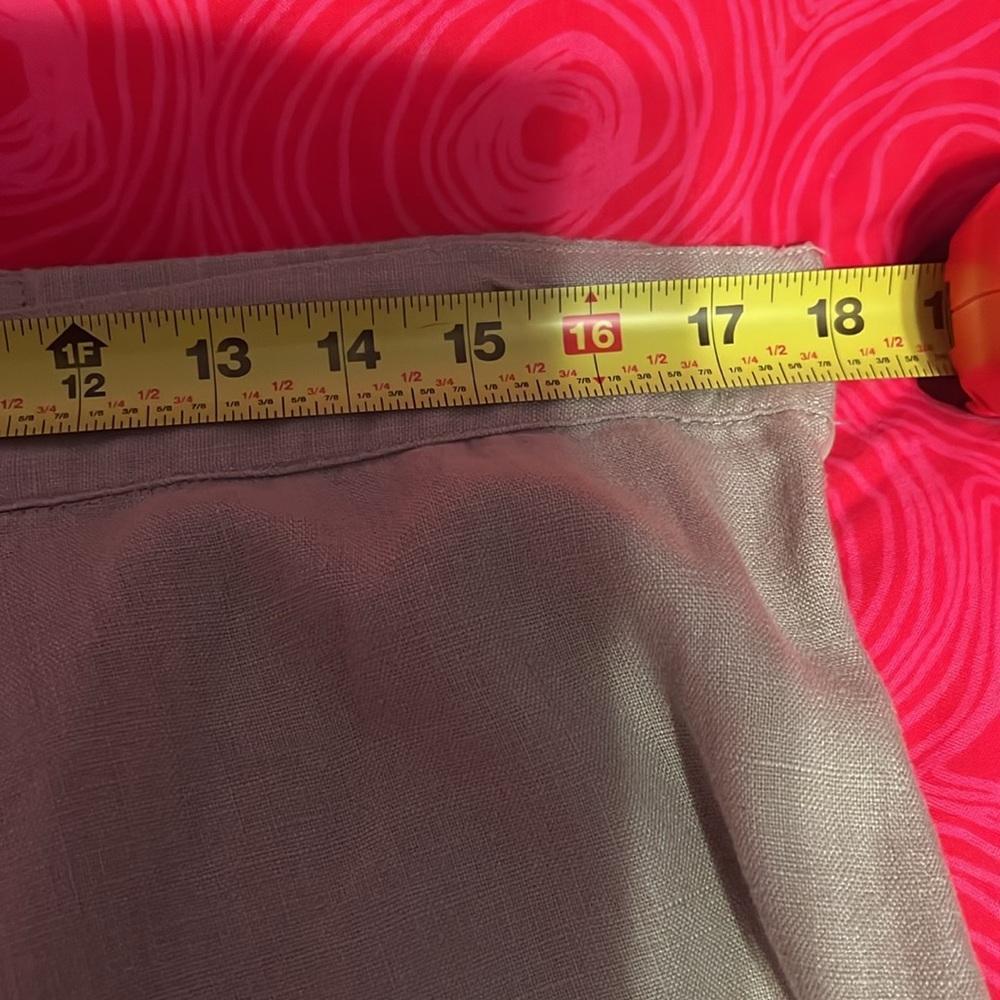 Linen light color wide leg pants - Picture 9 of 12